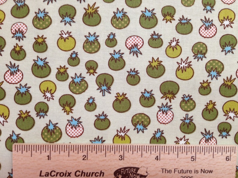 Jay McCarroll fabric Love tomatoes fabric JY02 green sewingquilting 100/% cotton fabric childrens novelty fabric by the yard