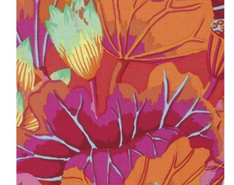Kaffe Fassett fabric Lake Blossoms GP93 Magenta 100% Cotton Sewing Quilting by the yard