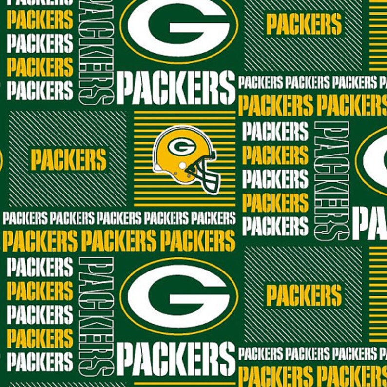 Green Bay Packers Fabric National Football League Nfl Etsy