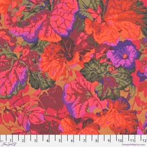 Kaffe Fassett fabric Philip Jacobs fabric Vintage Grandiose PJ13 Rust Sewing Quilting floral freespirit 100% Cotton fabric by the yard