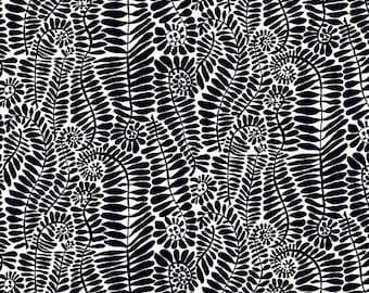 Kaffe Fassett fabric Brandon Mably fabric Frond BM85 Black white 100% Cotton Sewing Quilting freespirit fabric by the yard