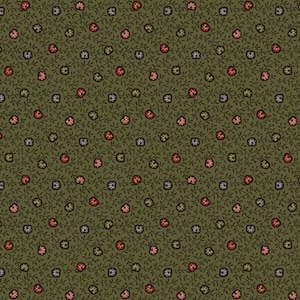 Lily&#39;s Locket fabric Pam Buda Clematis R170549 Green floral Marcus fabric Sewing Quilting 100% cotton fabric by the yard
