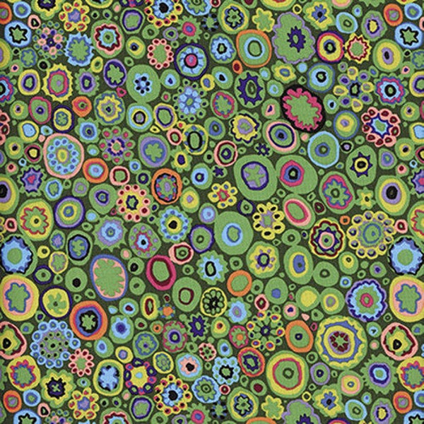 Kaffe Fassett fabric Classics paperweight GP20 Algae green abstract circles 100% Cotton Sew Quilt freespirit by the yard