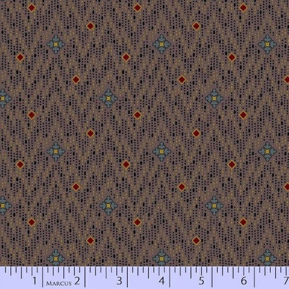 Paula Barnes Companions BTY Marcus Brothers Civil War Floral Cream Red Calico
