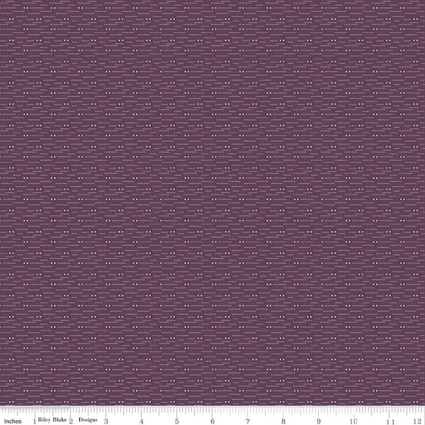 Buttermilk Basics fabric Civil War fabric 1800 Reproduct Stacy West Morse Code C9182 Purple beige Riley Blake Sew Quilt 100% cotton by yard