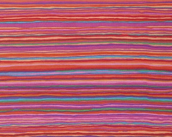 Kaffe Fassett fabric Philip Jacobs Strata GP150 Red pink blue green purple striped fabric Sewing/Quilting 100% cotton fabric by the yard