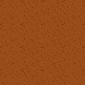 May include: A seamless pattern of brown swirls made up of small dots on a brown background.