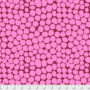Jumble fabric Brandon Mabley fabric BM53 Bubblegum pink spots dots abstract 100% cotton fabric sewing quilting fabric by the yard