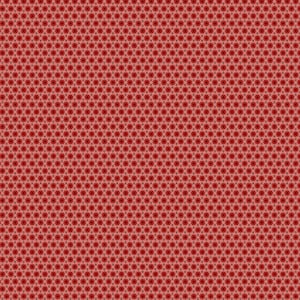 May include: A red and black geometric pattern with a repeating design of small circles and stars.