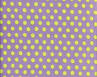 Kaffe Fasset fabric Spot Classics GP70 Lavender purple lime green polka dot circles craft abstract sewing quilting 100% cotton by the yard