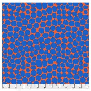 Jumble fabric Brandon Mabley fabric BM53 Royal blue spots dots abstract 100% cotton fabric sewing quilting fabric by the yard