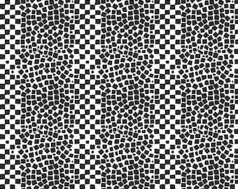 Brandon Mabley fabric Kaffe Fassett Chips fabric BM73 white black abstract circles 100% Cotton Sewing Quilting fabric by the yard freespirit