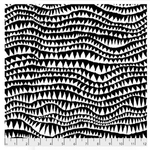 Kaffe Fassett fabric Brandon Mabley fabric Sharks Teeth BM60 Black white abstract 100% Cotton Sewing Quilting per yard freespirit