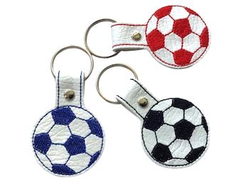 Football Key Fob, Faux Leather Soccer Gift, gifts for footballers