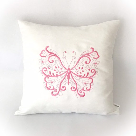 Pink Butterfly Cushion Cover Girls Bedroom Decor Gifts For Girls Gifts For Her Butterfly Gift Ideas Butterfly Cushion