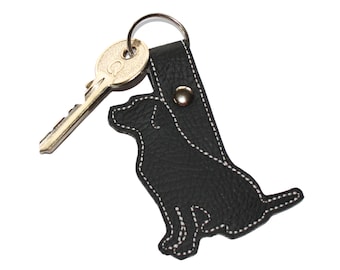 Labrador Key Fob, Faux Leather Dog Lover Gift, keychain gifts for dog lovers