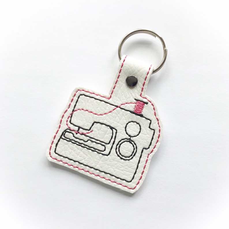 Sewing Machine Key Fob Sewing Machine Key Ring sewing themed Etsy