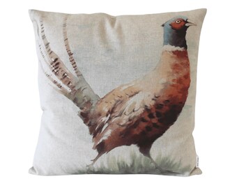Pheasant Cushion Cover | Pheasant Pillow | Country-Inspired Home Decor | Pheasant Lover Gift