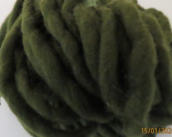 Baize verde simple hilado a mano Tejido grueso y fino para tejer afieltrar