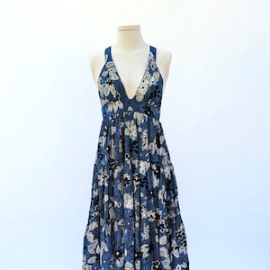 Rare 70s Designer Ossie Clark for Radley, Celia Birtwell Print Summer Party Dress