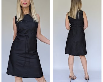 1960s Vintage Little Black Mini Dress