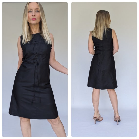 1960s Vintage Little Black Mini Dress - image 1