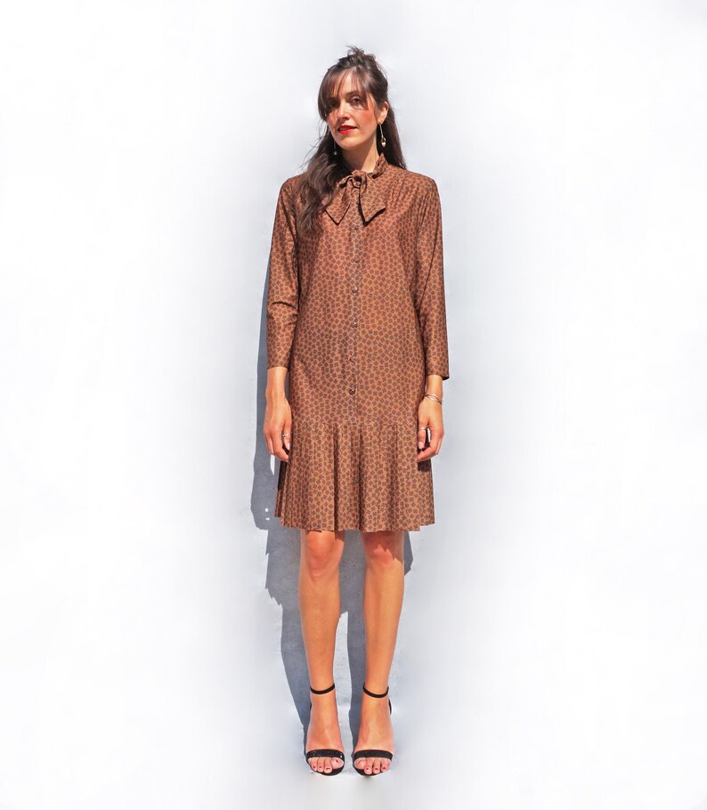 pleated midi shirt dress