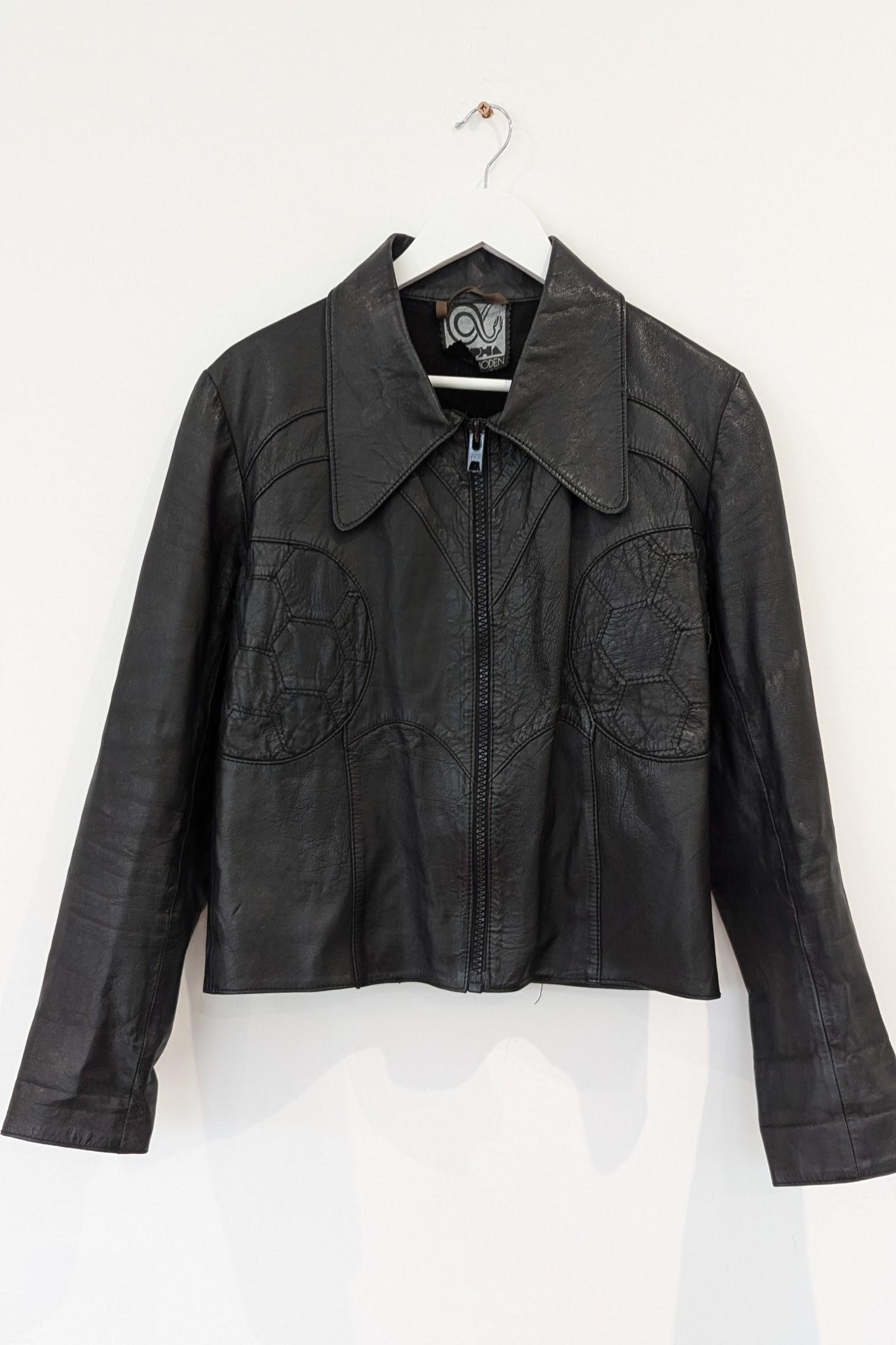 Mens 70s Black Leather Jacket - Etsy