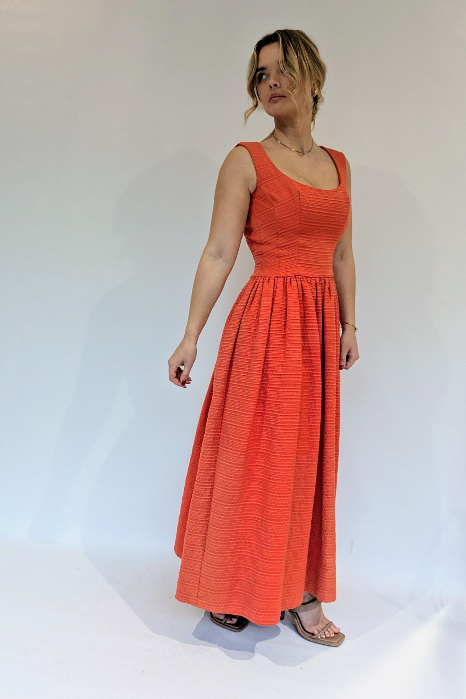 1950s Elizabeth Arden Red Dress, Vintage Designer Ball Gown or Long Wedding Guest Dress