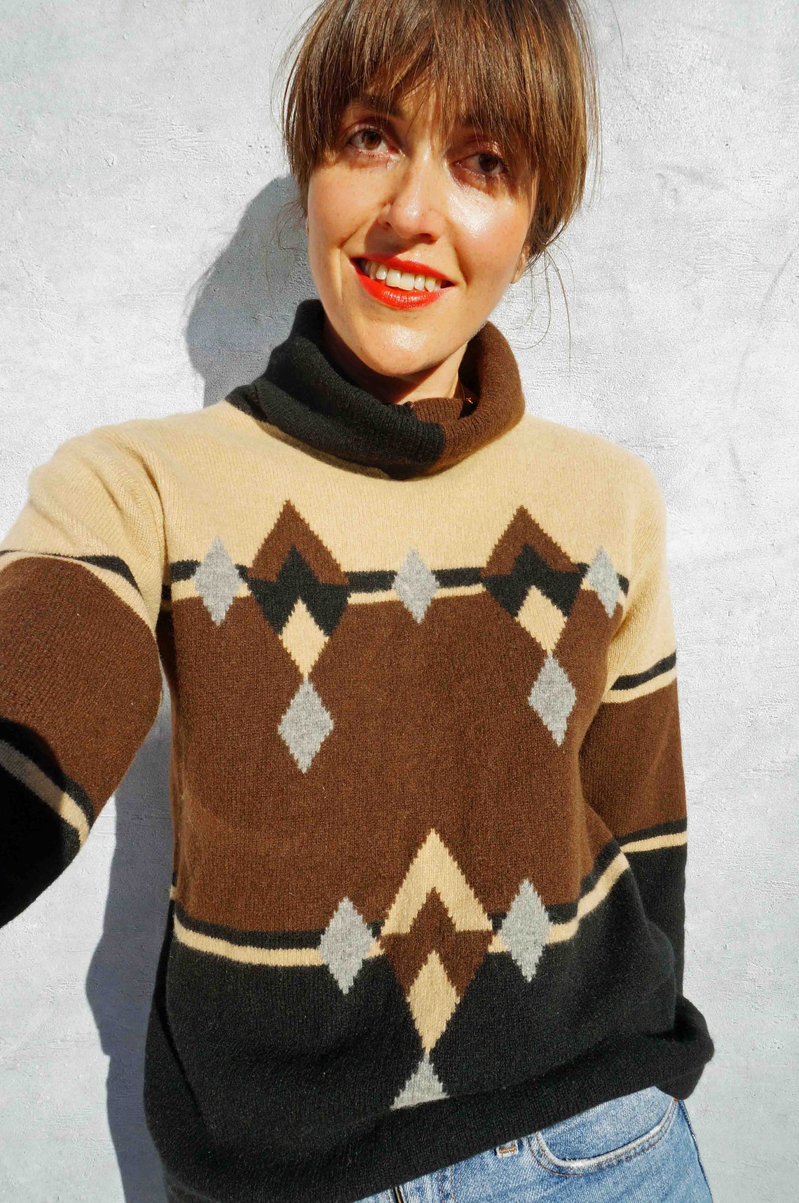 80s turtleneck outfit