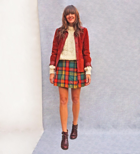 Burnt Orange Suede Jacket, Vintage 1970s Suede Lea