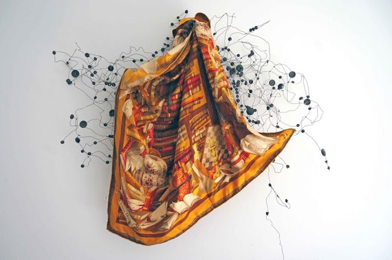 Vintage Christian Dior Silk Scarf, 90s Dior Book P