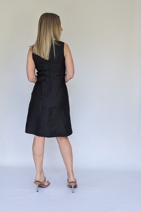 1960s Vintage Little Black Mini Dress - image 3