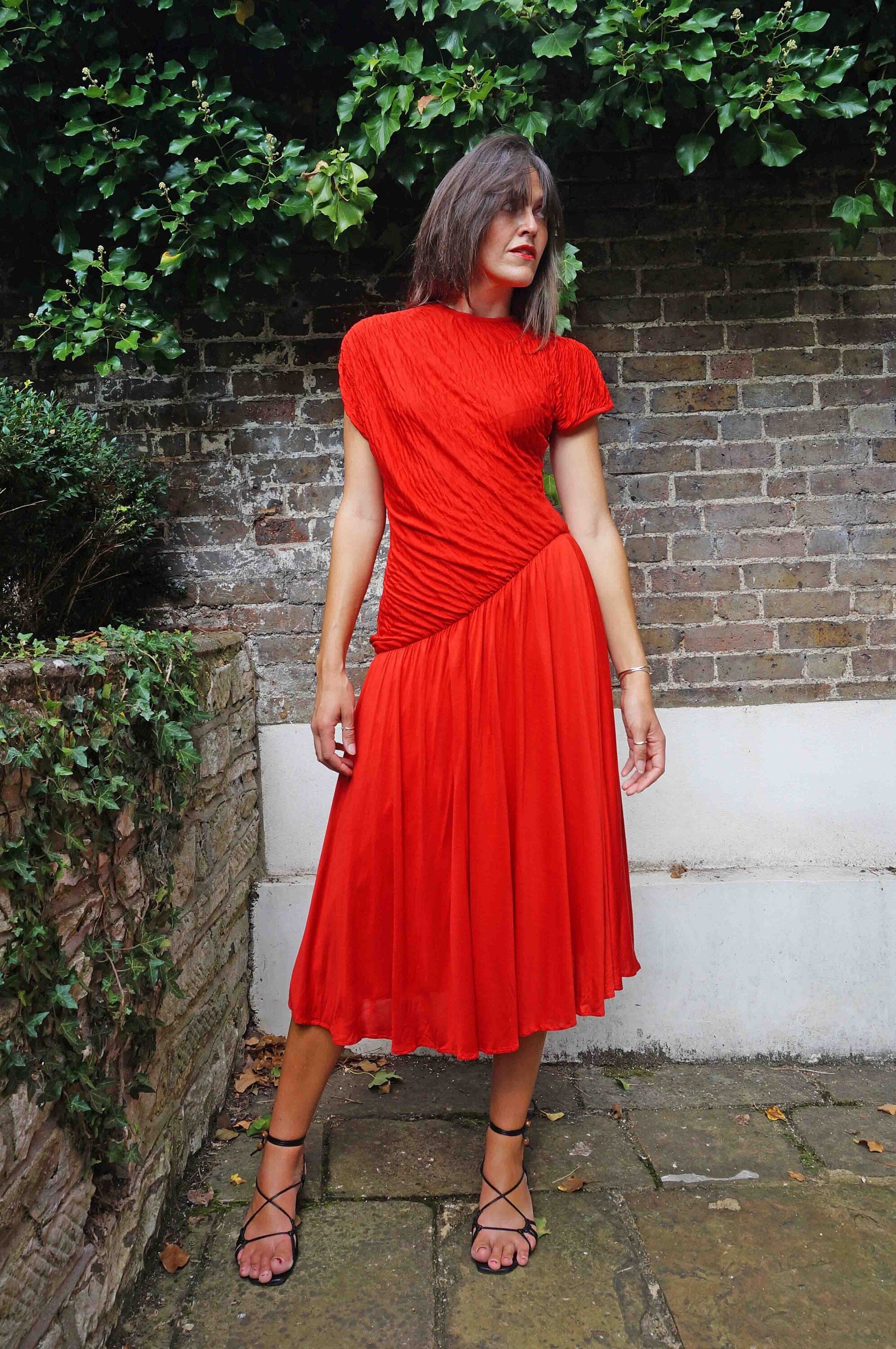 Vintage Louis Feraud Shirred Jersey 