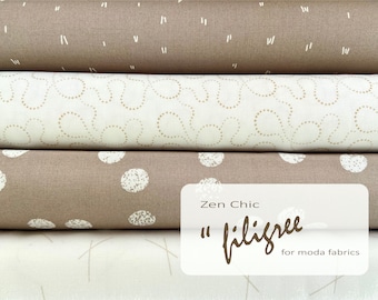 Paquete de telas Moda "Zen chic - Filigrana"