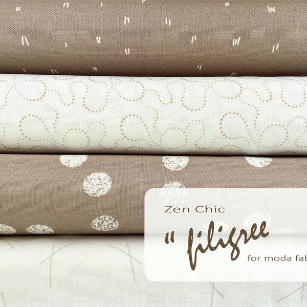 Moda Stoffpaket "Zen chic - Filigree"