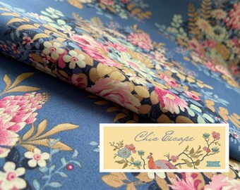 Tilda fabric "Whimsyflower blue" Chic Escape