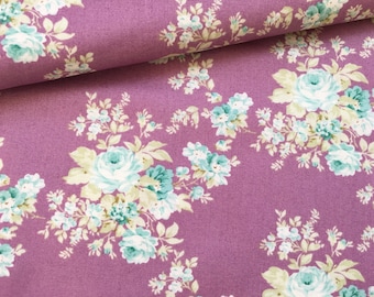 Tilda fabric "Autumn Rose lilac"