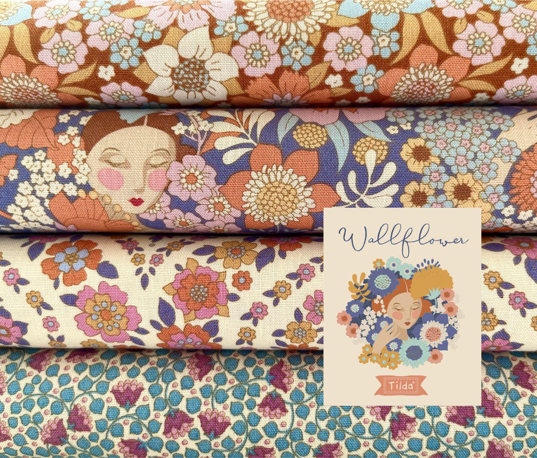 Confezione di tessuti Tilda "Wallflower - Caramel / Thristle"