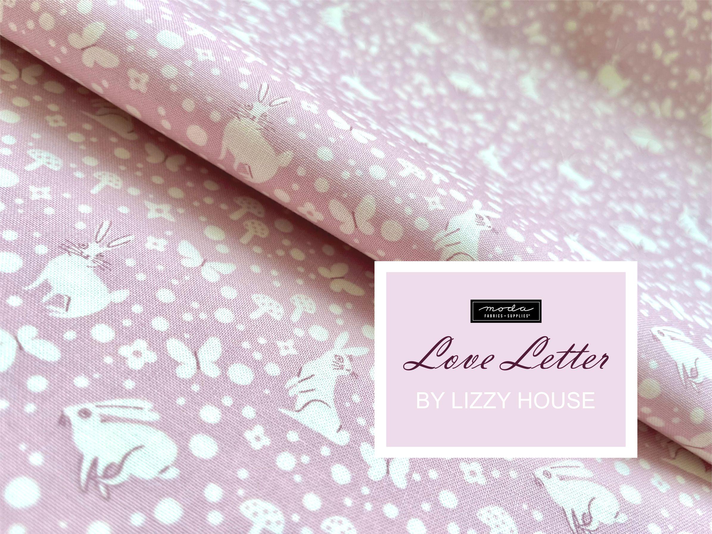 Moda fabric "Love Letter Rabbits" Lizzy House