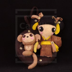 Asian Astrology Sign: Monkey/OOAK/handmade Doll