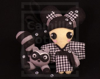 Raccoon/OOAK/handmade Doll