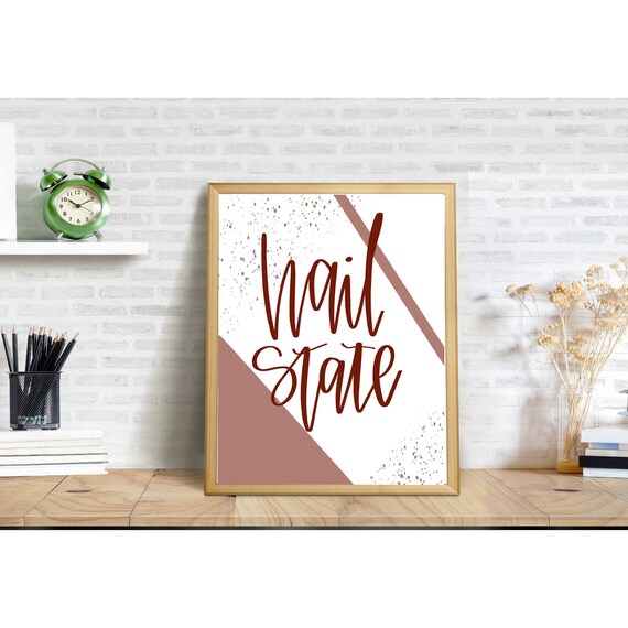 Hail State Print Printable Artwork - Etsy