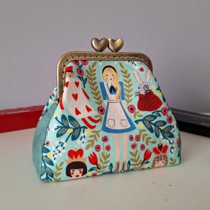 Geldbörse Clutch mit Alice im Wunderland, Clutch mit Druckverschluss