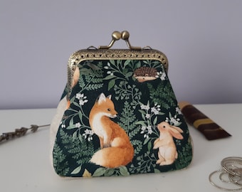 Geldbörse Clutch mit Füchsen, Boho Thema, Woodland