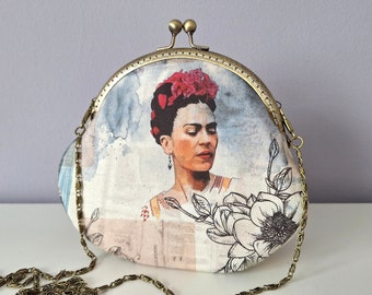 Porte-monnaie Kiss Lock avec Frida, porte-monnaie