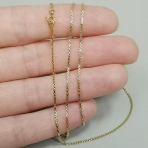 Vintage 10k Yellow Gold Chain Necklace 19 Inches Long 1mm Wide 2.1 Grams