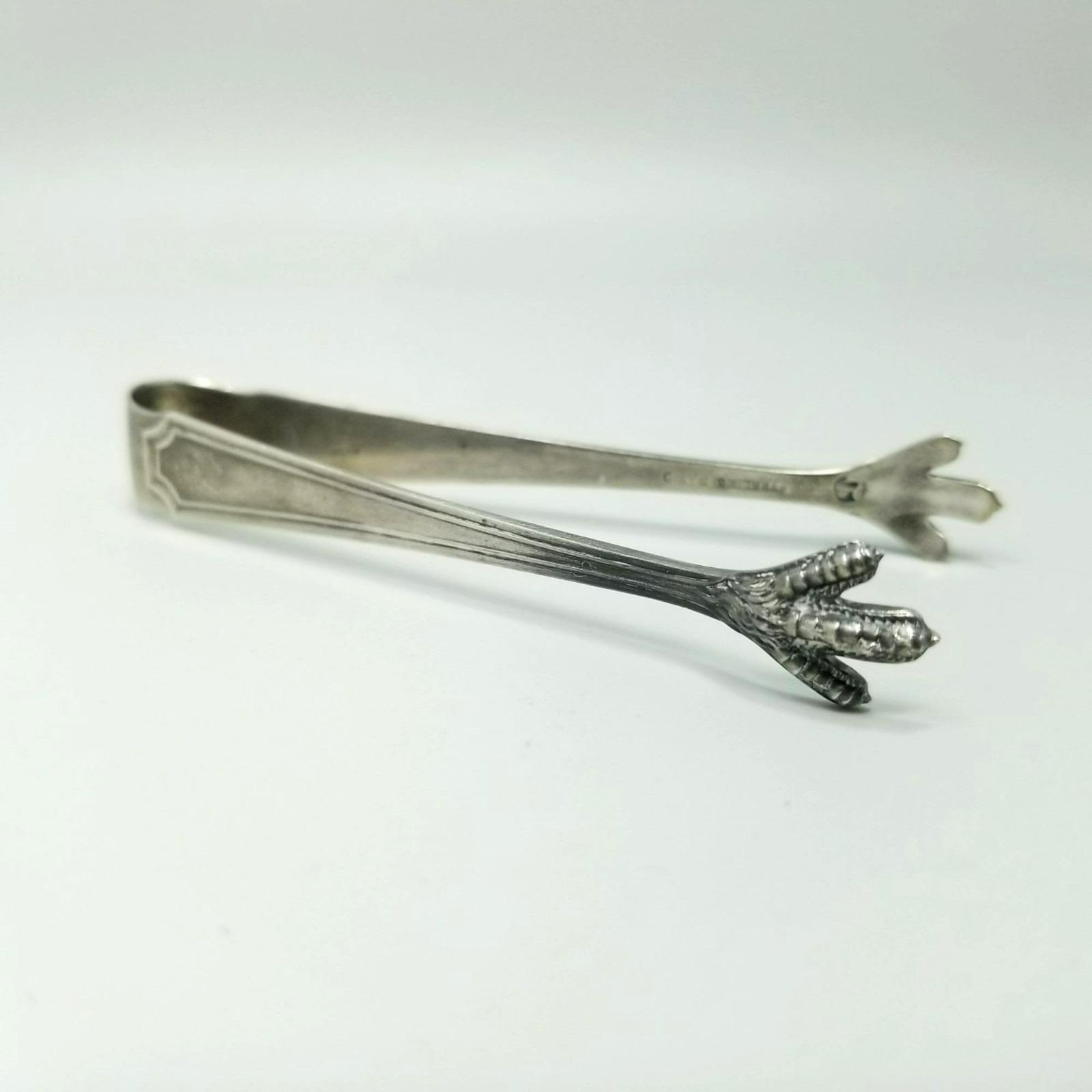 ヴィンテージ スターリングシルバー シュガートング 爪先付き