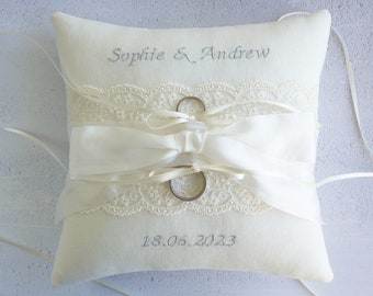 wedding ring cushion, ring pillow, ring cushion, personalised wedding cushion, ring bearer cushion, wedding ring pillow, ring pillow wedding