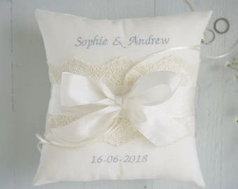 Wedding ring pillow | Etsy Wedding Ring Pillow Ring Bearer Pillow